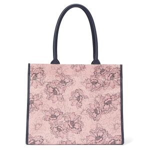 Victoria's Secret Pink & Gray Floral Tote Bag